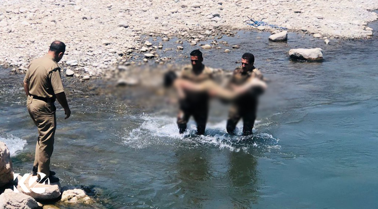 تەرمی کچەکە لەکاتی دۆزینەوەی لەلایەن هێزە ئەمنییەکان